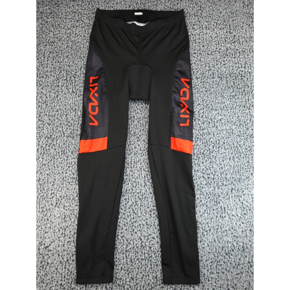 Lixada Cycling Tights Mens XL Black Orange Padded Athletic Pants‎ GB18401-2010B